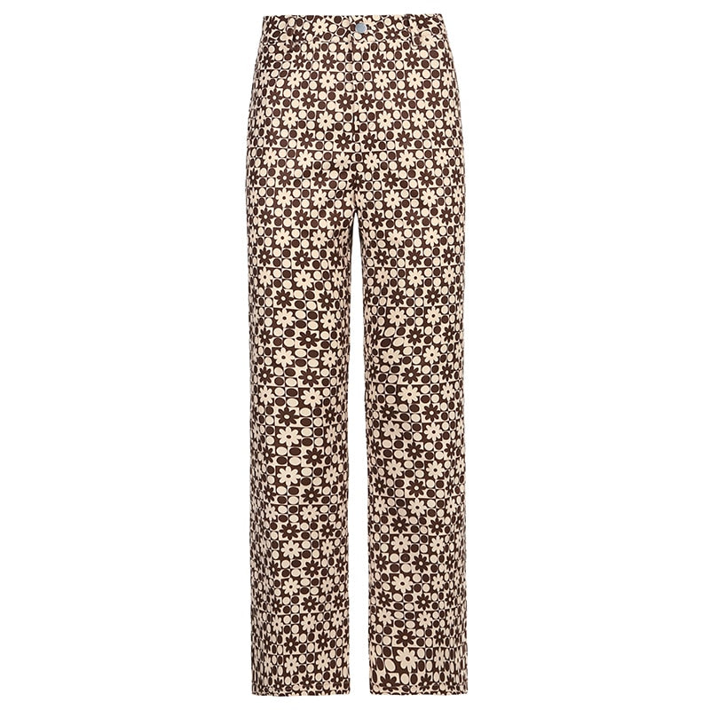 Pink Hearts Bell Bottom Trousers