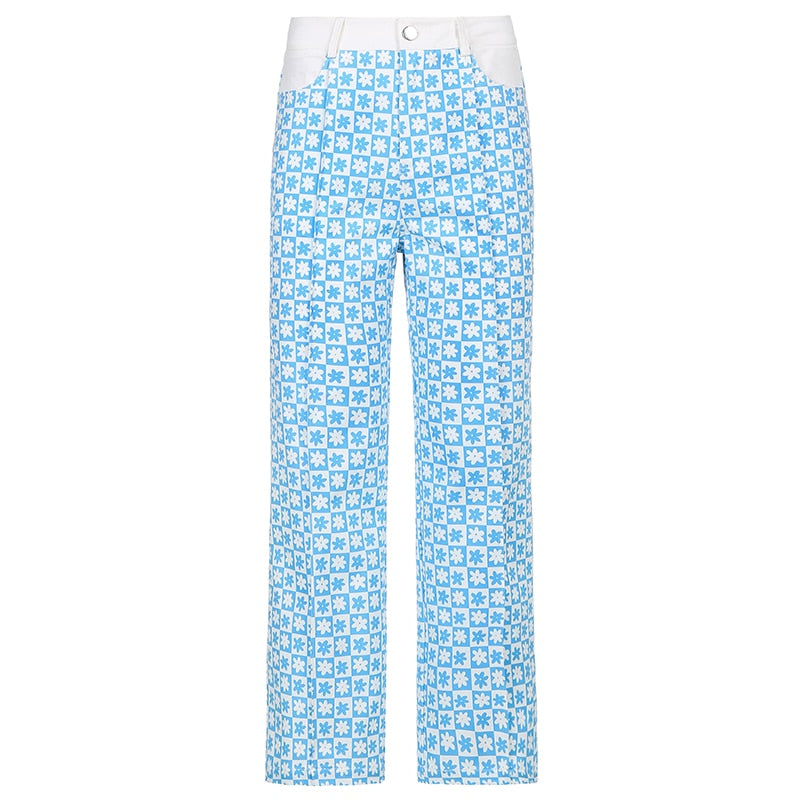 Pink Hearts Bell Bottom Trousers