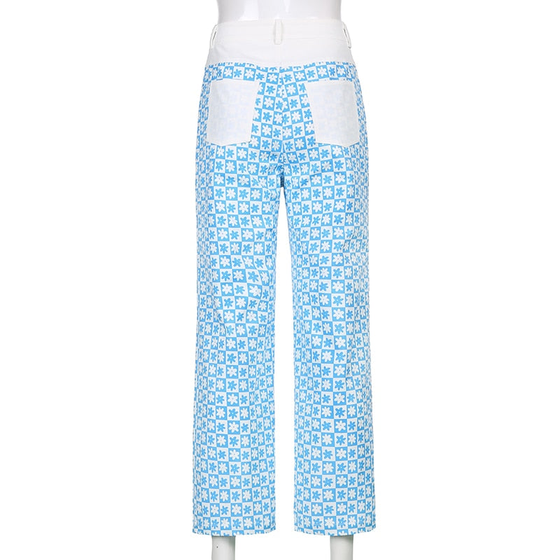 Pink Hearts Bell Bottom Trousers
