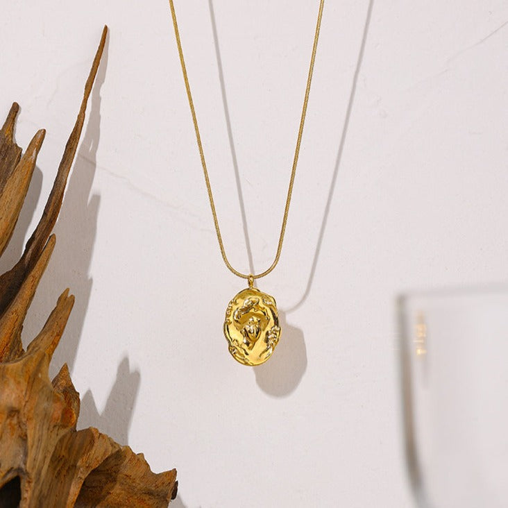 Gold Medusa Necklace