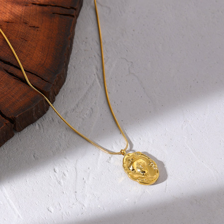 Gold Medusa Necklace
