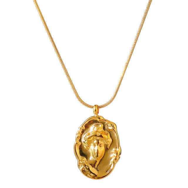 Gold Medusa Necklace