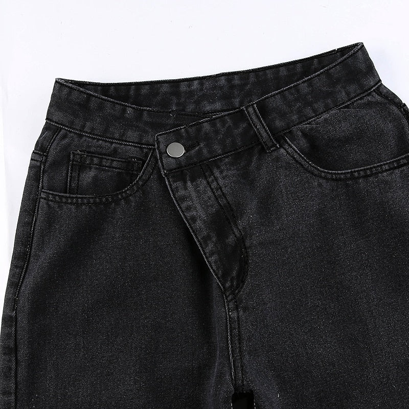 High Waisted Distressed Jeans