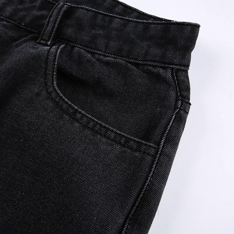 High Waisted Distressed Jeans