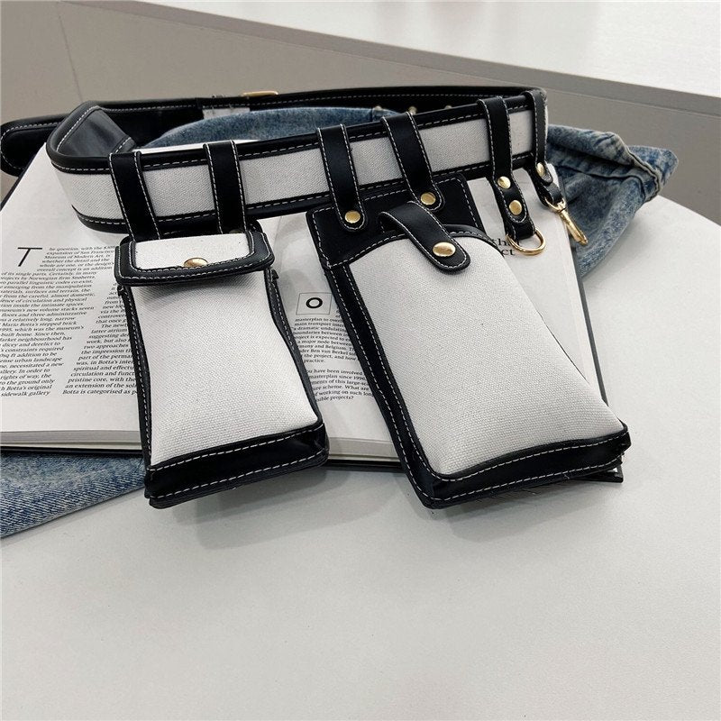 Double Leather Crossbody Bags