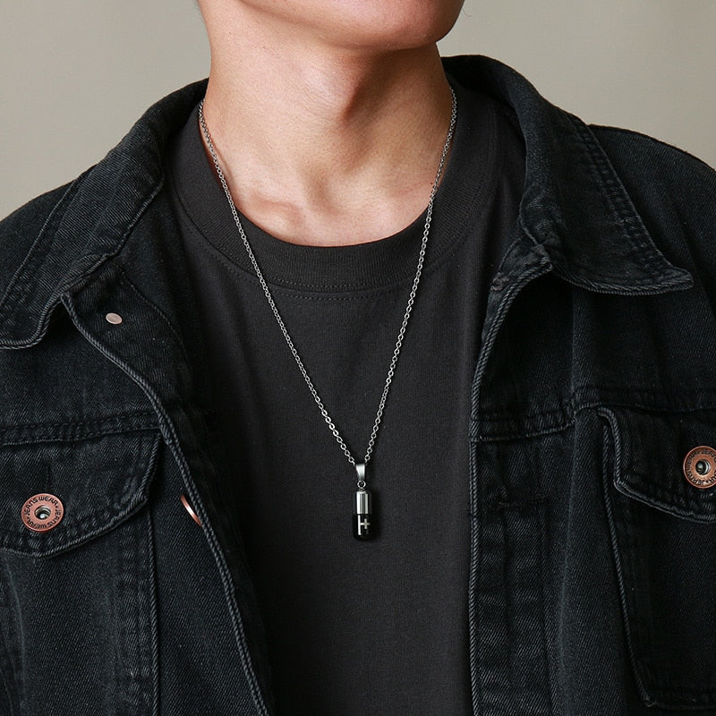 Hollow Pill Case Necklace