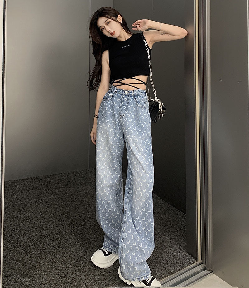 Crescent Straight Shrunk Waist Jeans
