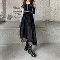 Irregular Pleated Midi Skirt