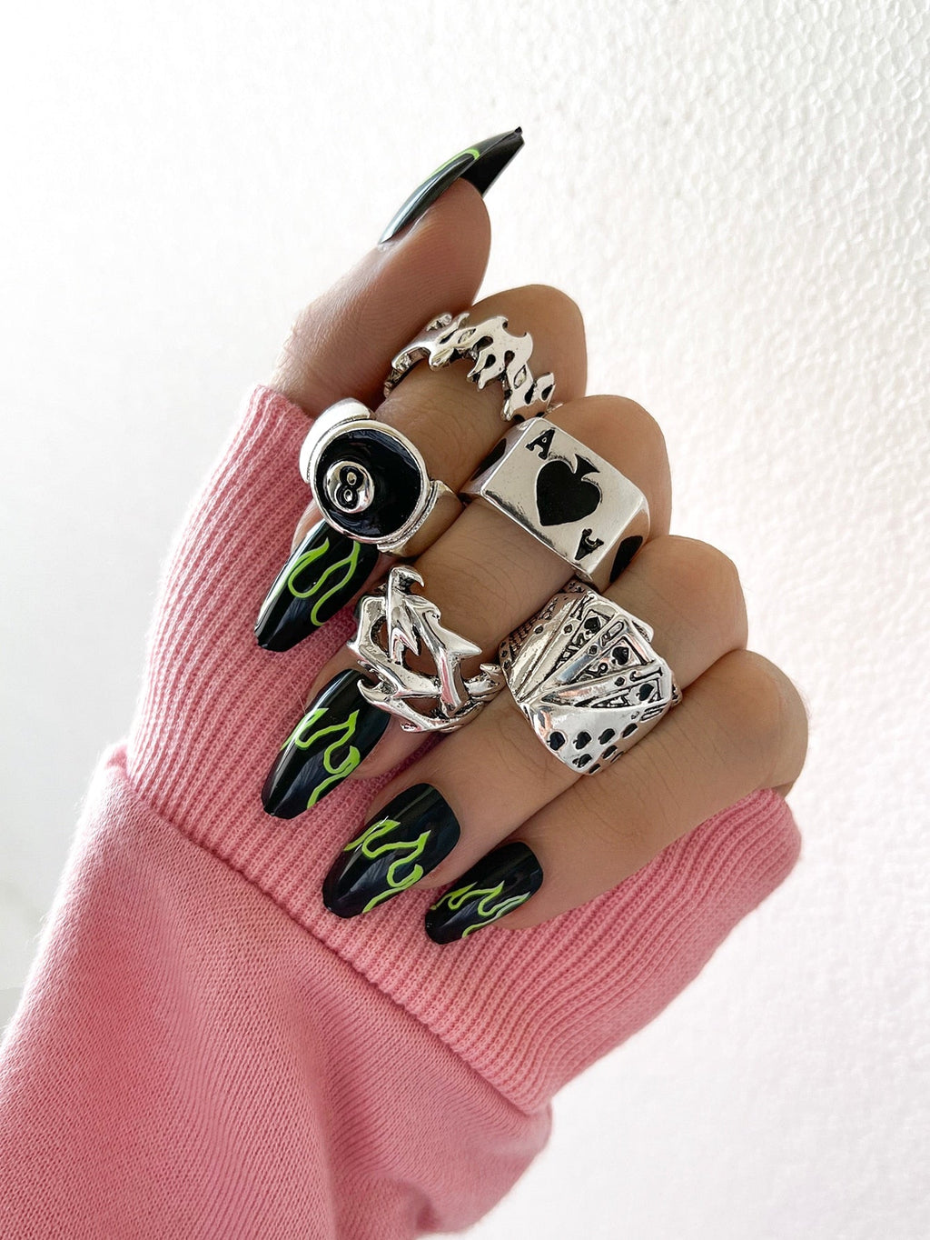 8 Ball Poker Ring Set