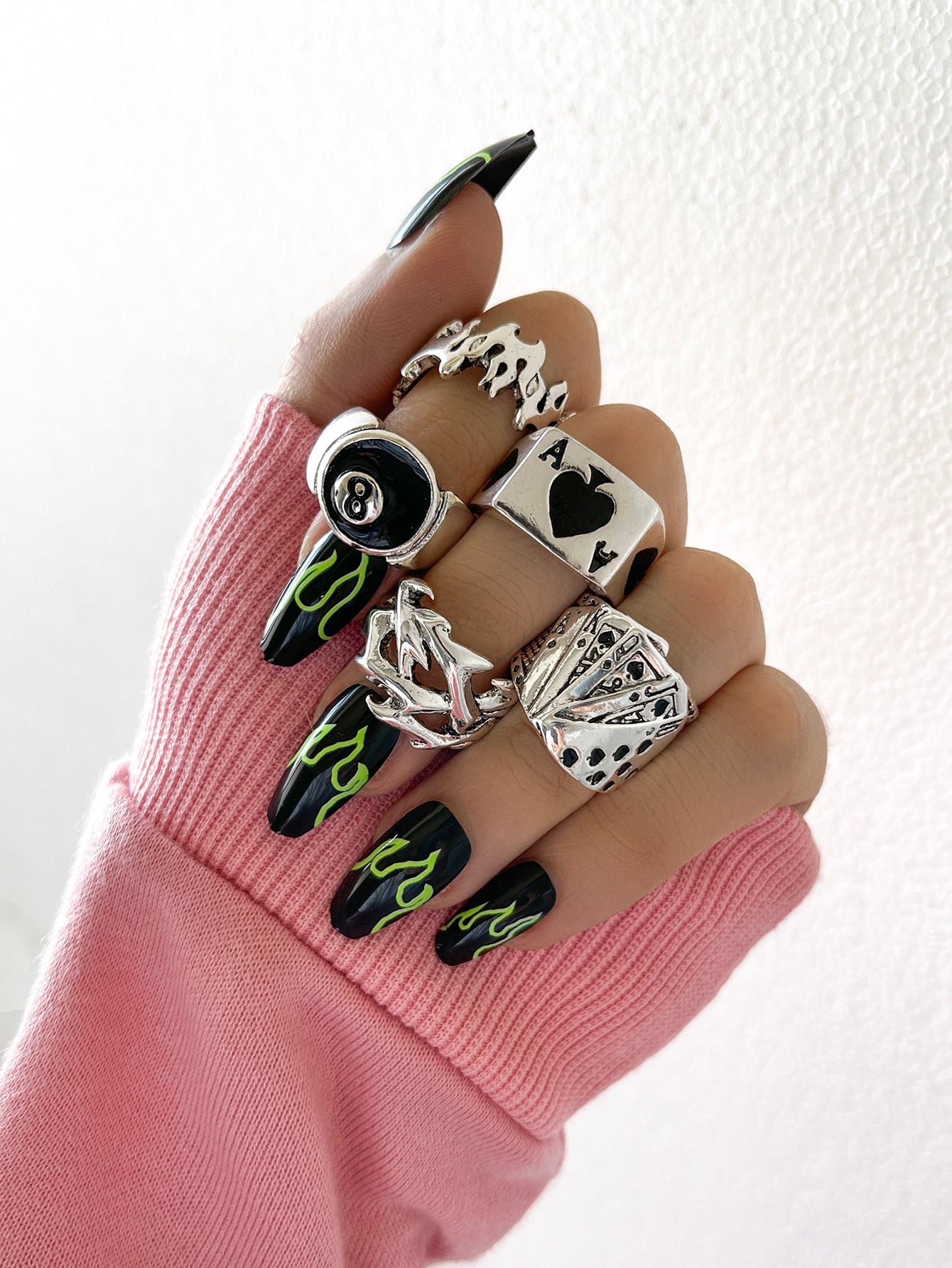 8 Ball Poker Ring Set
