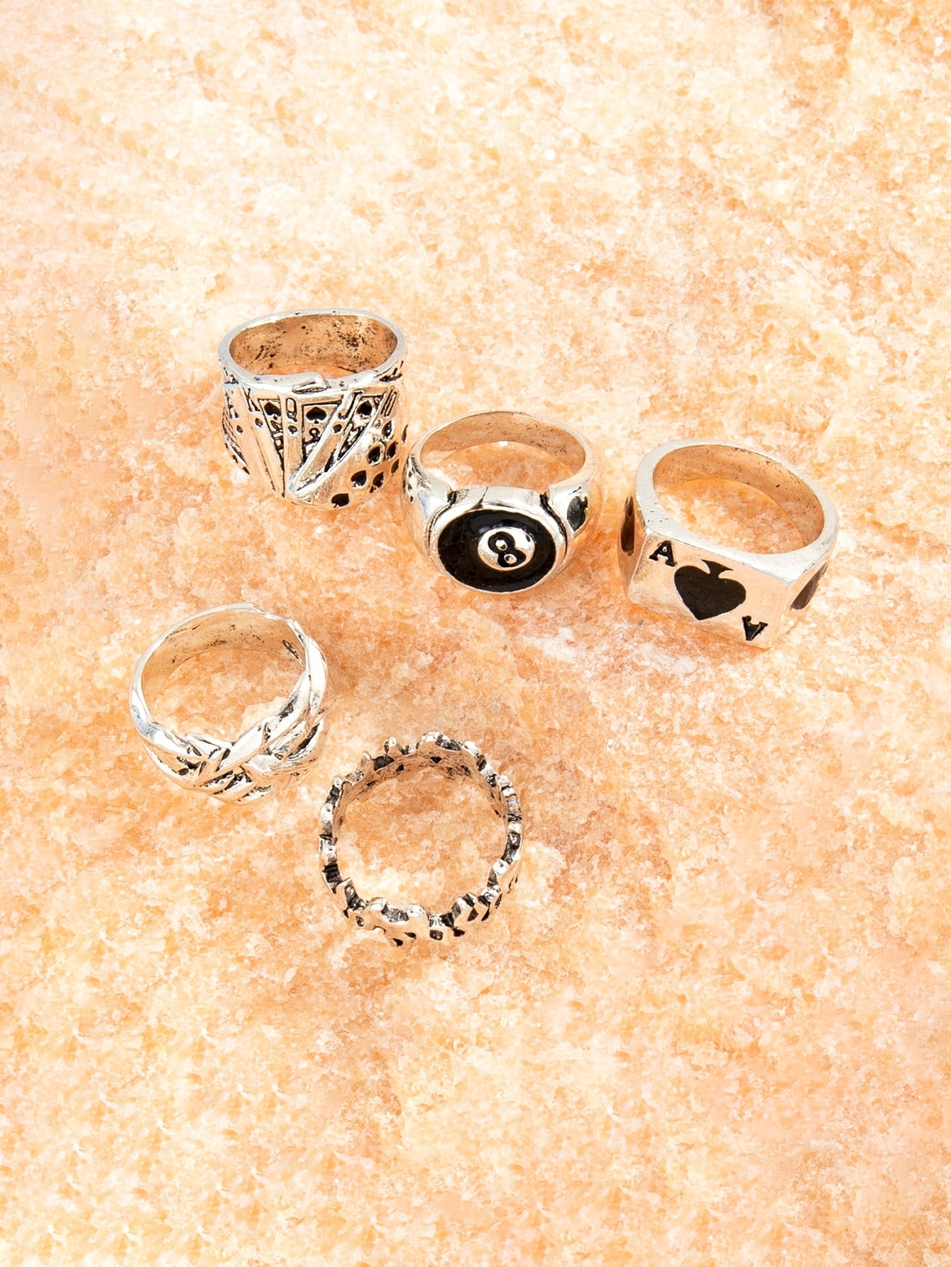 8 Ball Poker Ring Set