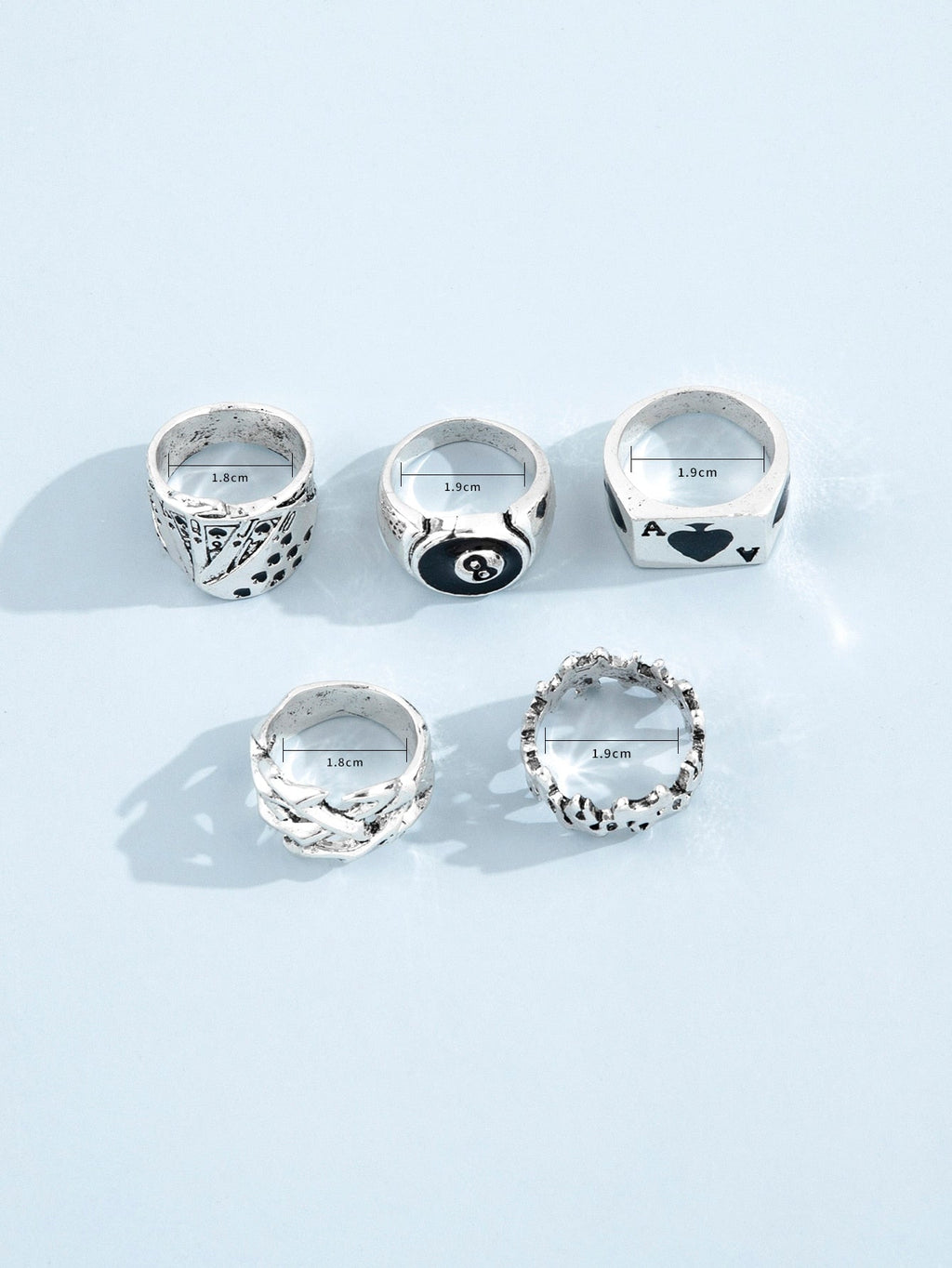 8 Ball Poker Ring Set
