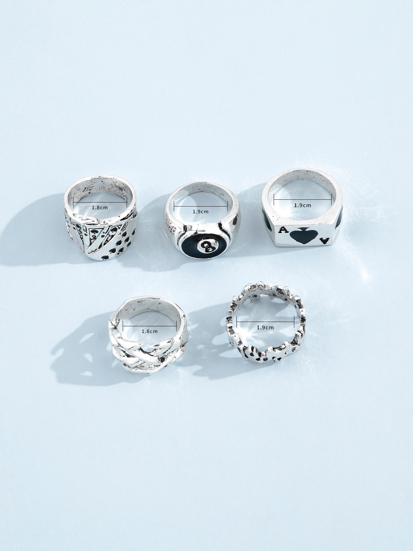 8 Ball Poker Ring Set