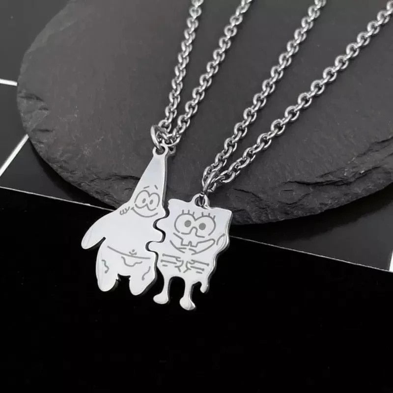 Spongebob Patrick Friendship Necklace