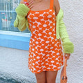 Knitted Floral Mini Dress