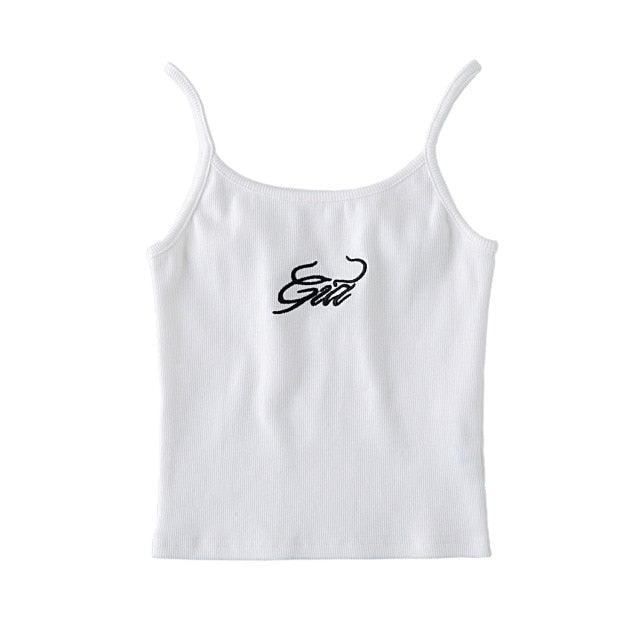 GIA Diamond Embroidered Ribbed Top