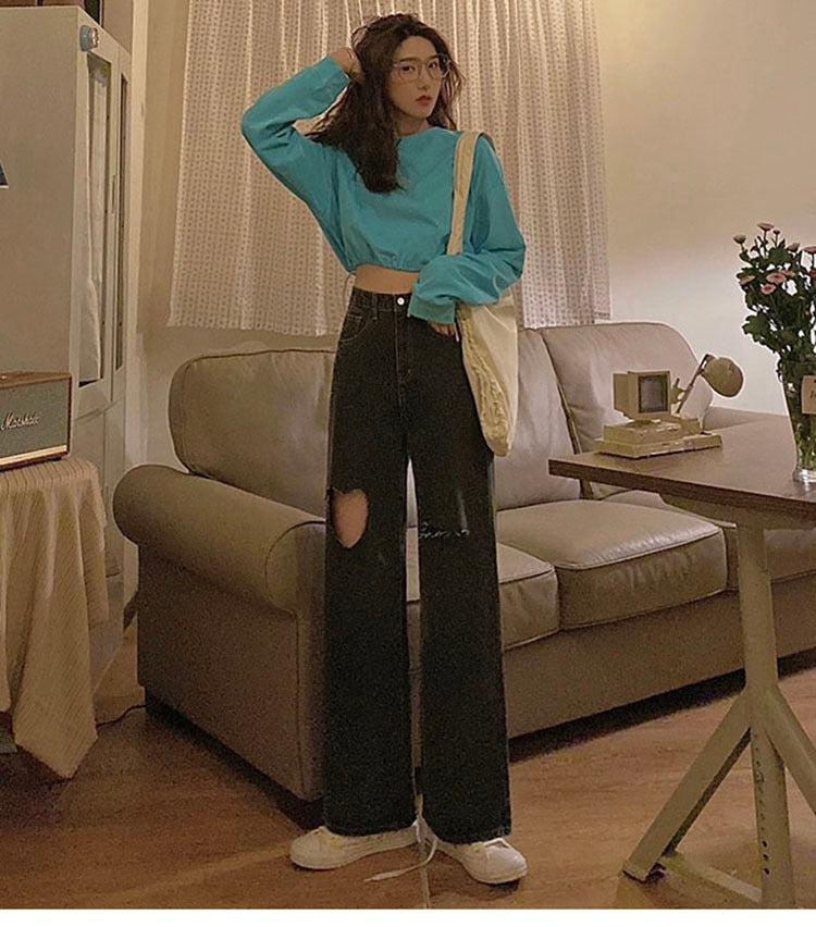 Heart Cut Mom Jeans