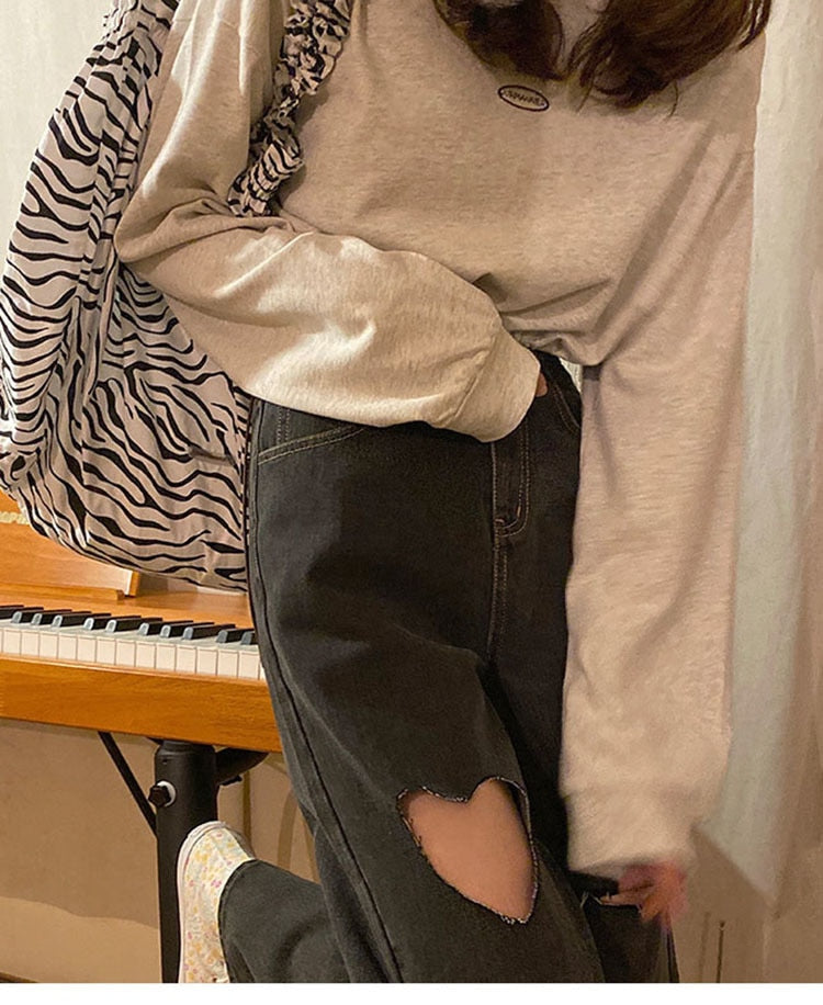 Heart Cut Mom Jeans