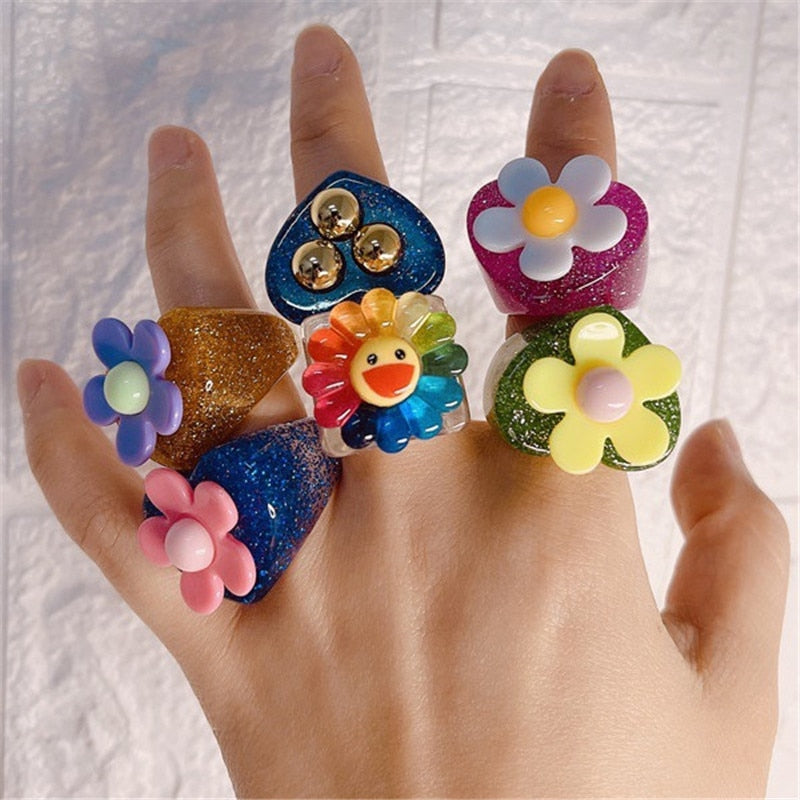 Resin Rainbow Ring
