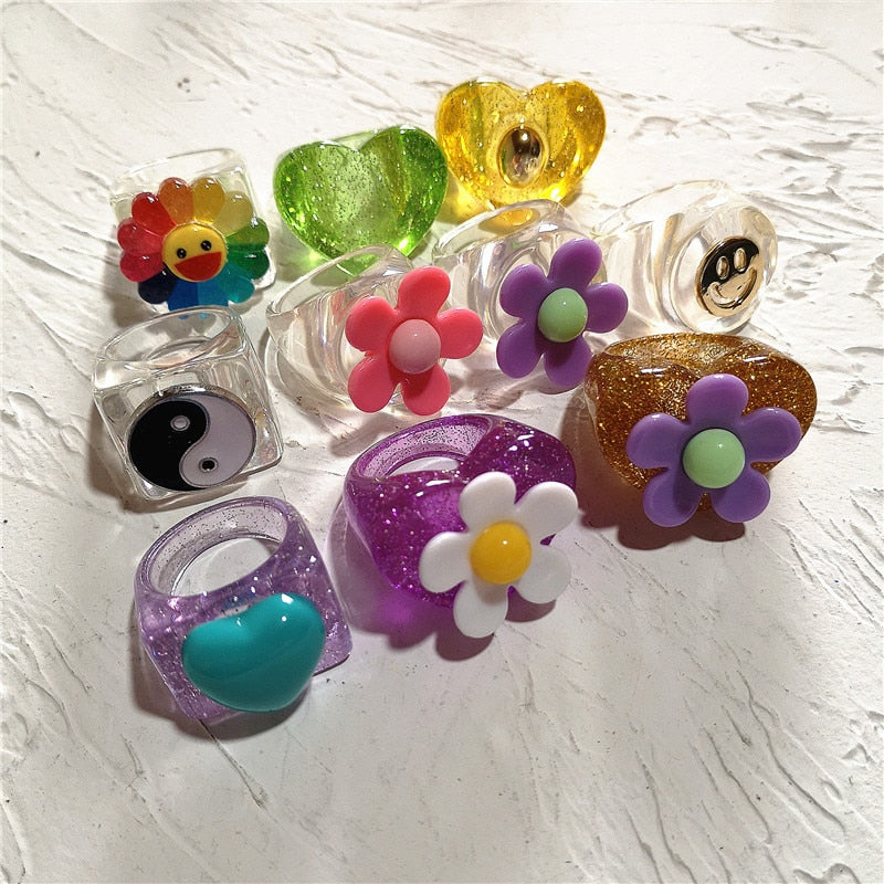 Resin Rainbow Ring