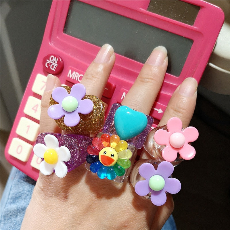 Resin Rainbow Ring