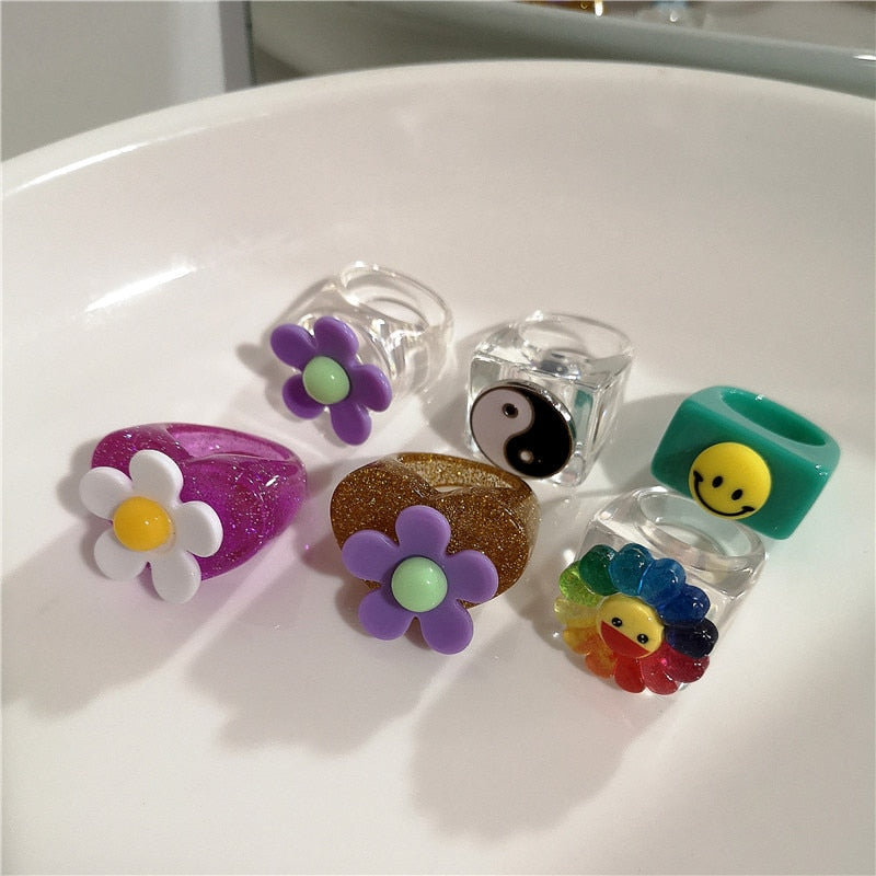 Resin Rainbow Ring