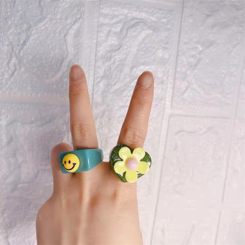 Resin Rainbow Ring