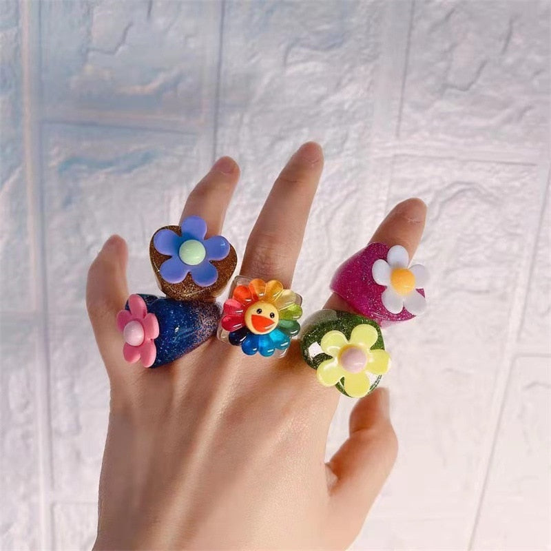 Resin Rainbow Ring