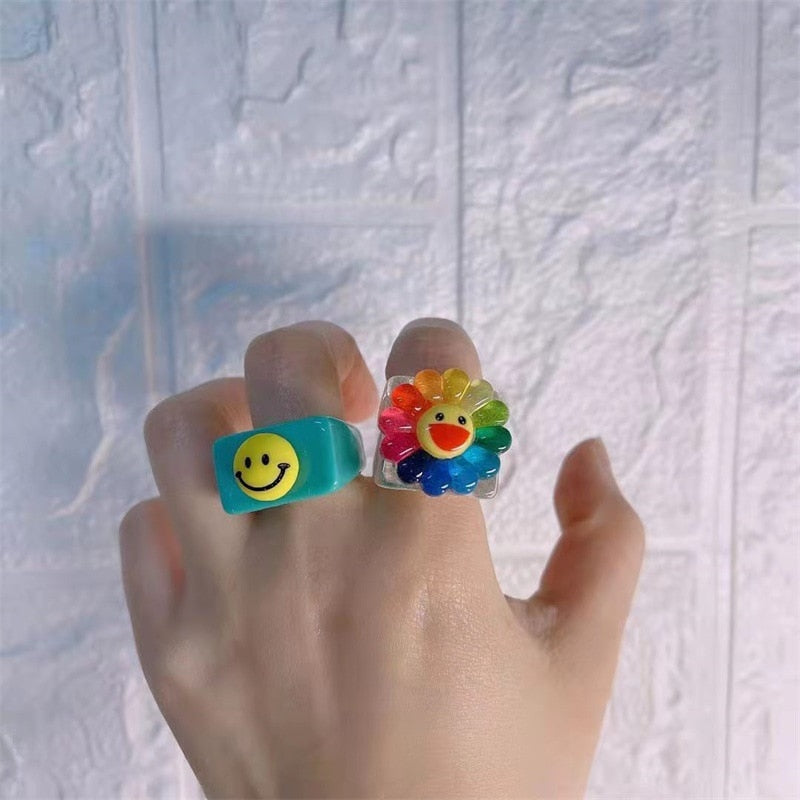 Resin Rainbow Ring