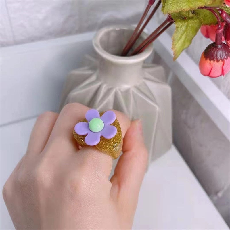 Resin Rainbow Ring