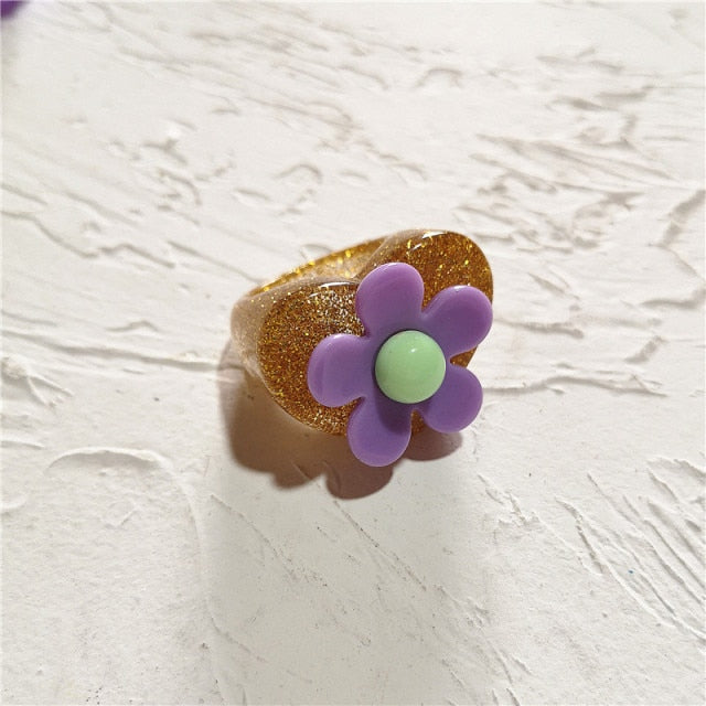 Resin Rainbow Ring