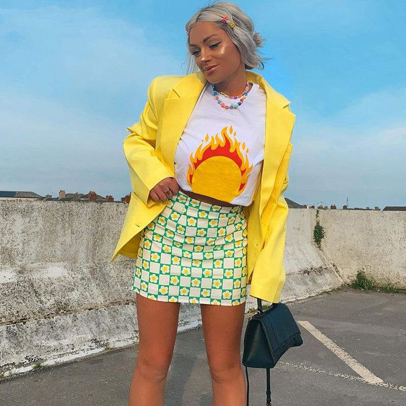 Floral Mini Skirt