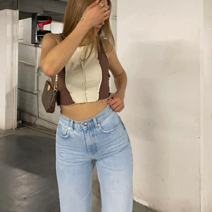 Ripped Knee Wide Leg Jeans