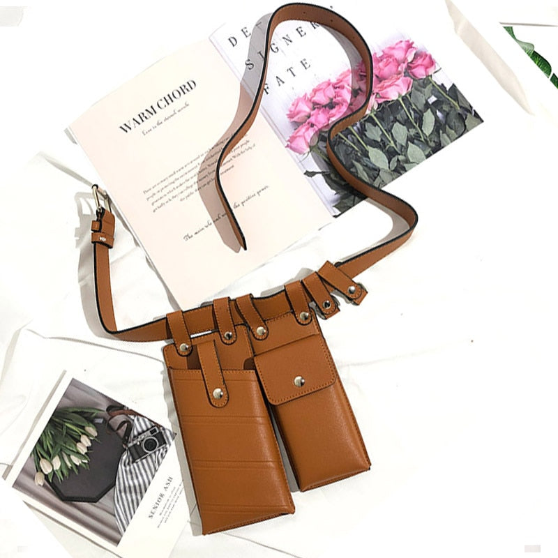 Double Leather Crossbody Bags