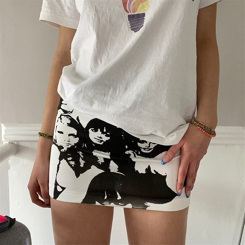 Vintage Rock Mini Skirt