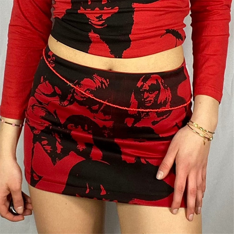 Vintage Rock Mini Skirt