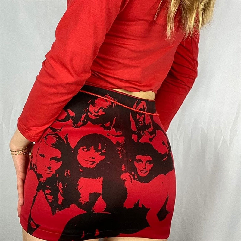 Vintage Rock Mini Skirt