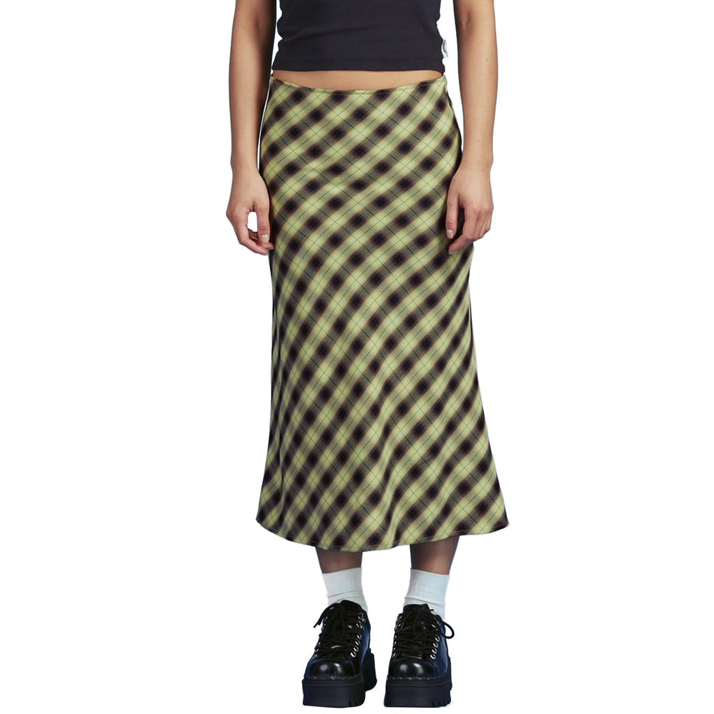Vintage 90s Plaid High Waist Maxi Skirt