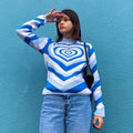 Knitted Powerpuff Heart Sweater