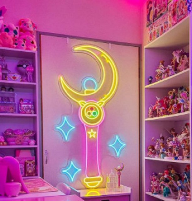 Sailor Moon Wand Neon Light