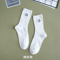 Embroidered Happy Face Socks