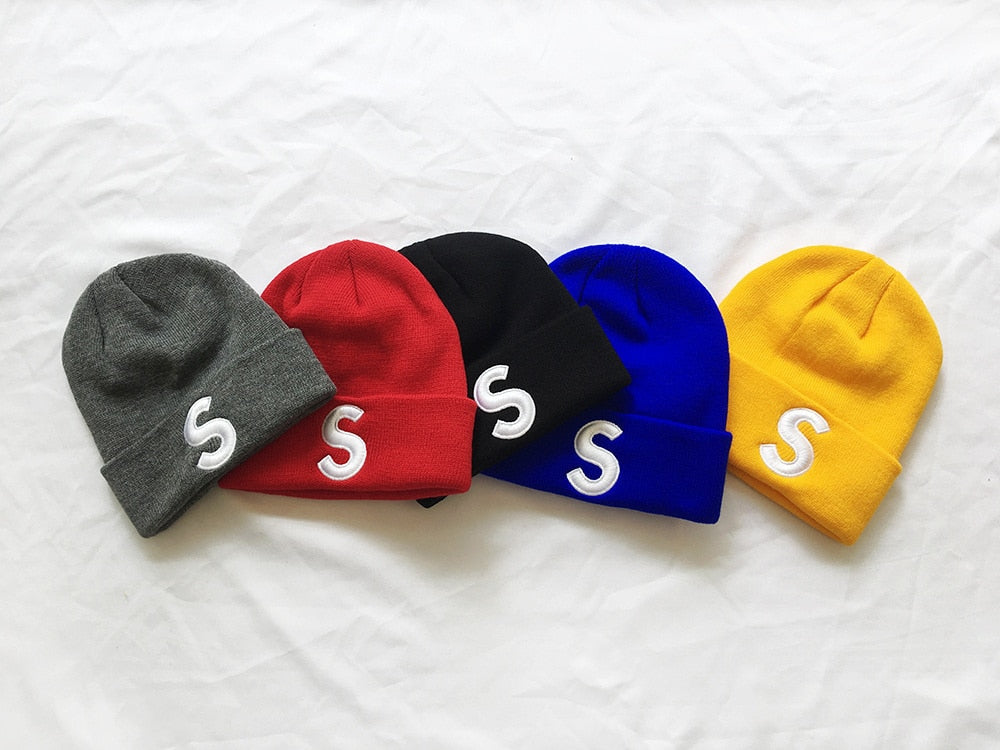 Embroidered S Beanie