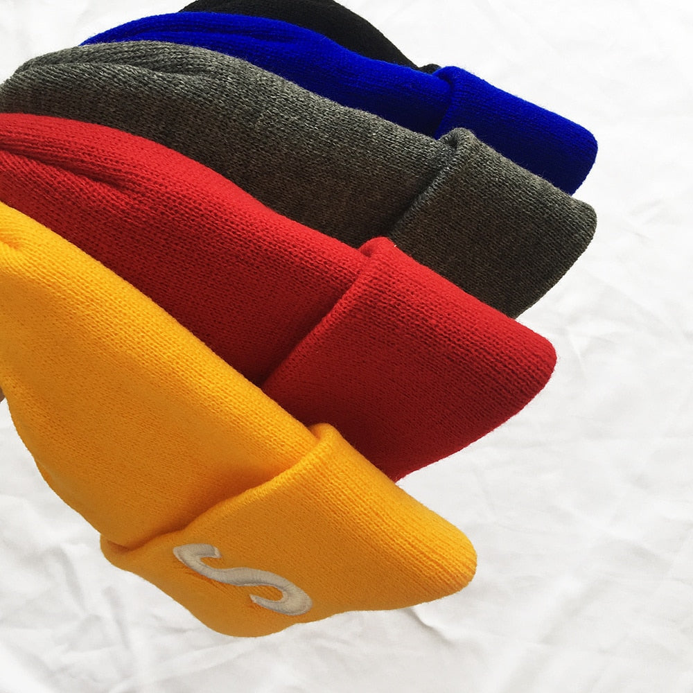 Embroidered S Beanie