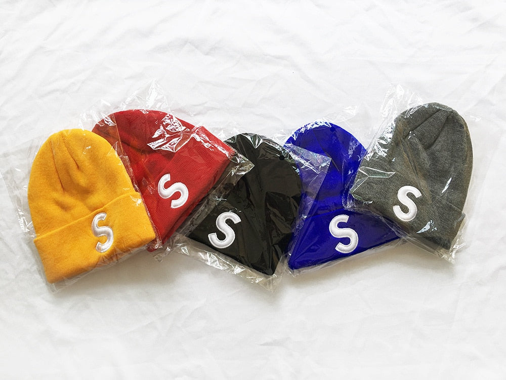 Embroidered S Beanie