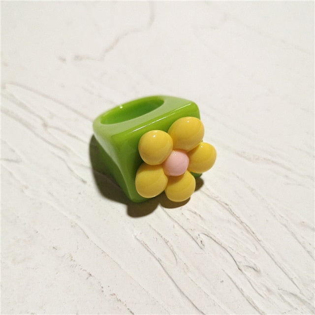 Resin Rainbow Ring