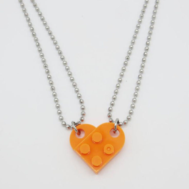 2Pcs Lego Love Keychain