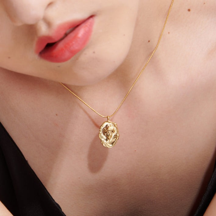 Gold Medusa Necklace