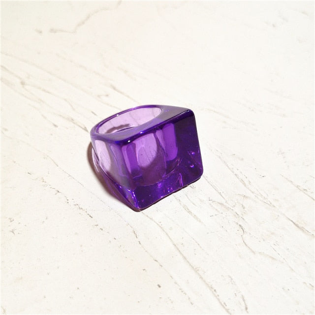 Resin Rainbow Ring