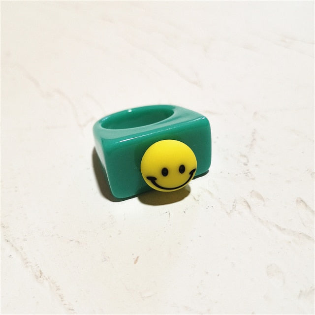 Resin Rainbow Ring