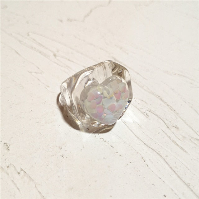 Resin Rainbow Ring